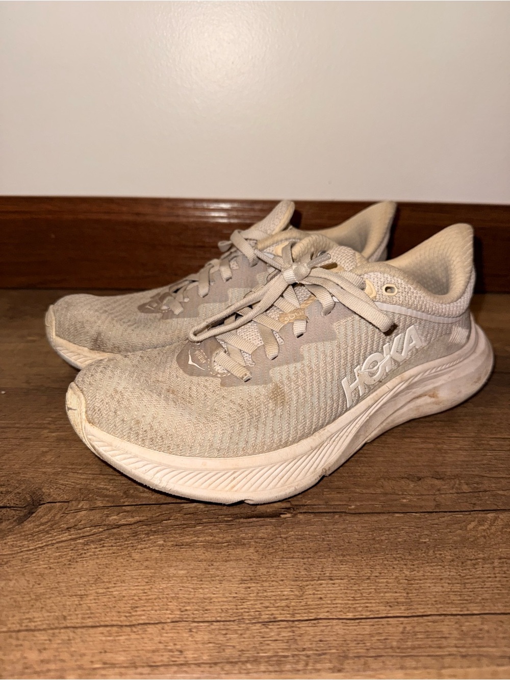 Hoka Women's Running Sneakers in Light Tan